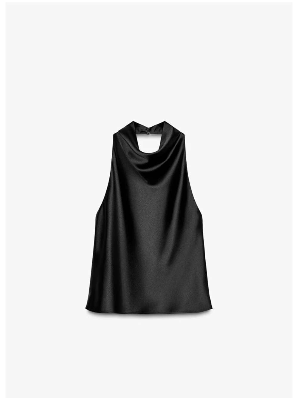 Zara Black Draped Halter Camisole - Picture 3 of 5